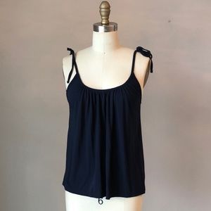 Madewell Navy Tie Top